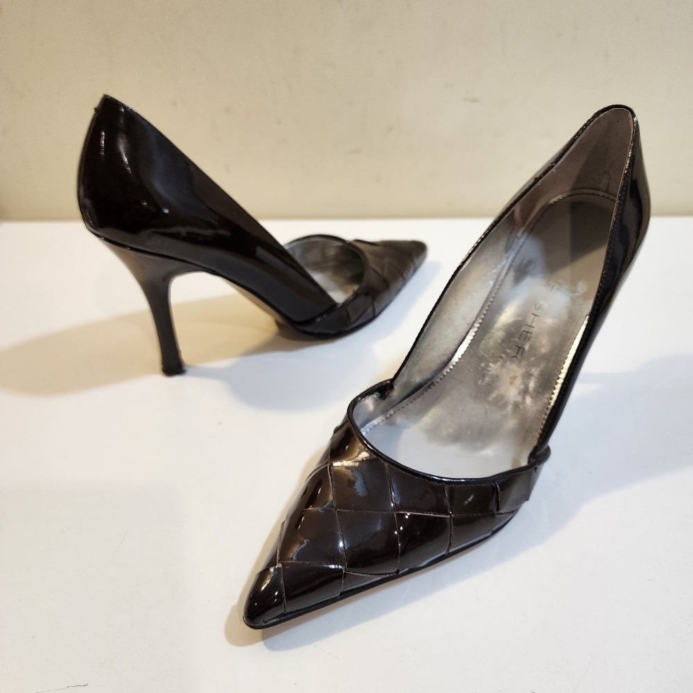 Marc Fisher Patent Leather High Heels pointed Toe Shoes size 7.5M